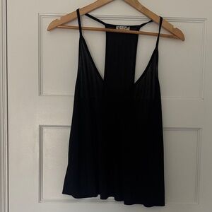 Free People Ribbed V Neck Camisole - Black Small